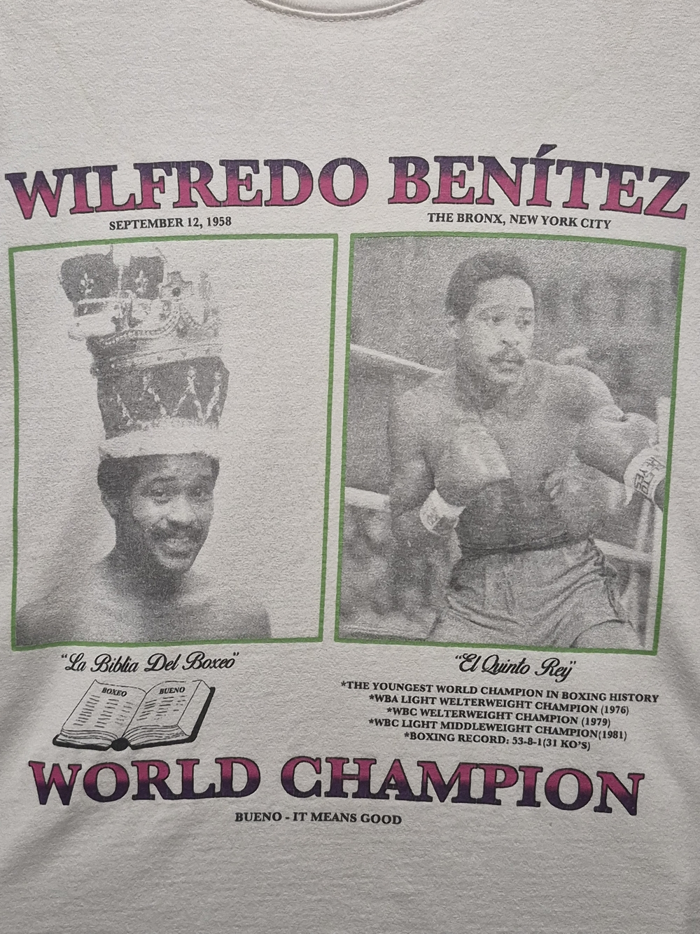 Wilfredo Benítez Graphic Crewneck T-Shirt - White